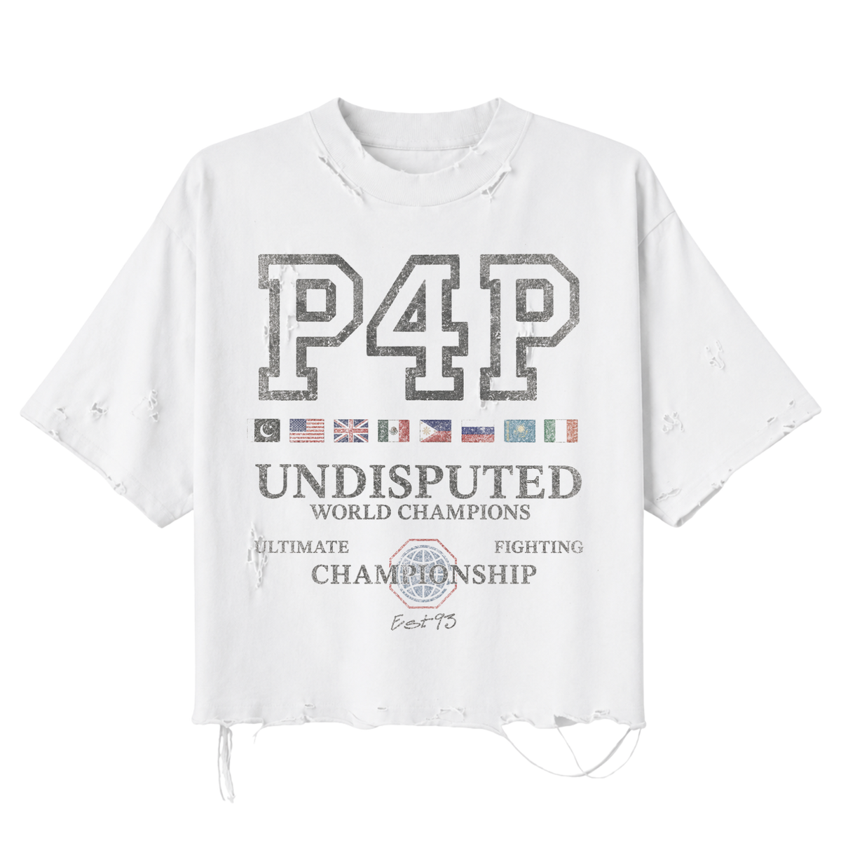 P4P Undisputed World Champions Distressed Tee